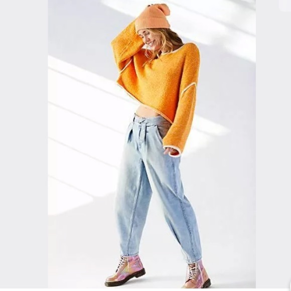 Free People Paloma slouchy belted retro jeans NEW - Picture 2 of 12